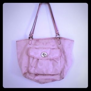Pink classic coach tote